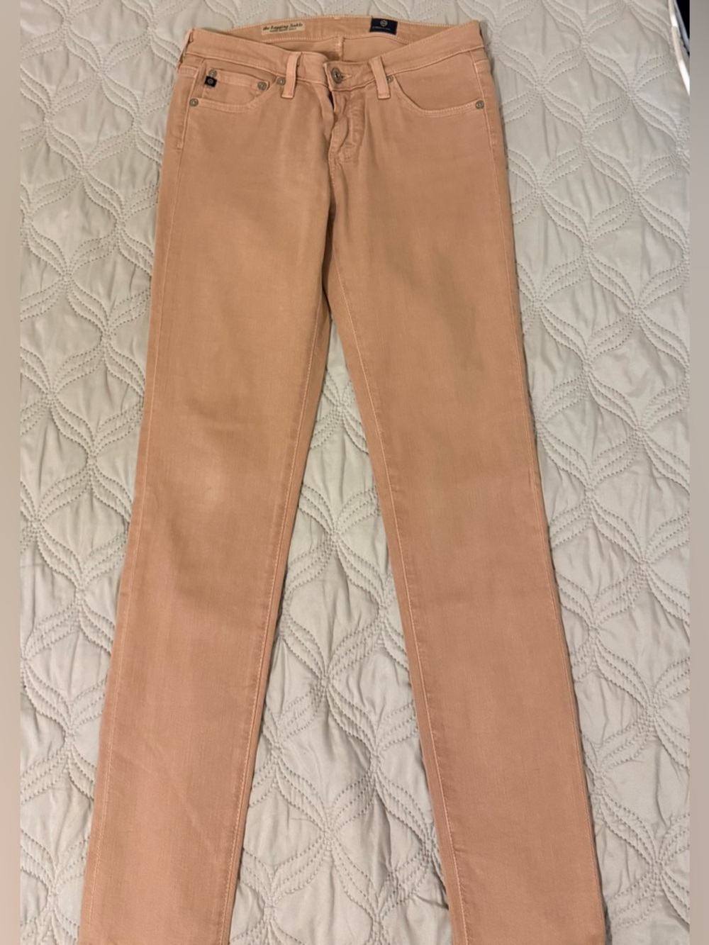 AG Legging Ankle Jeans 26 Peach Nude‎ Super Skinny Made USA - Picture 2 of 4